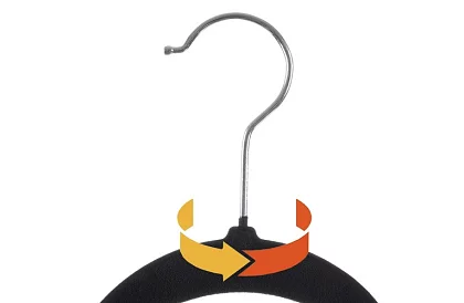 Aksamitowe wieszaki na odzież - 20 szt. - czarne