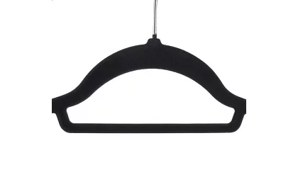 Aksamitowe wieszaki na odzież - 20 szt. - czarne