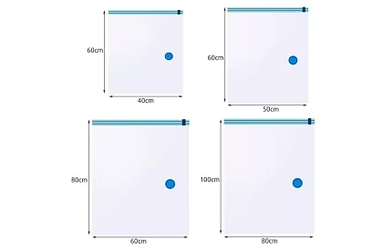 Zestaw worków próżniowych – 4 rozmiary – 10 sztuk