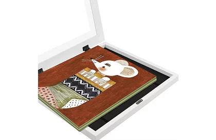 Ramka artystyczna do zdjęć – rysunki A4 - biała