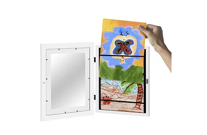 Ramka artystyczna do zdjęć – rysunki A4 - biała