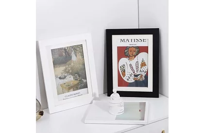 Ramka artystyczna do zdjęć – rysunki A4 - biała