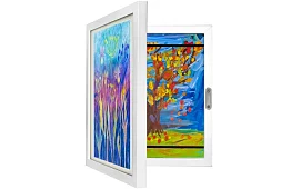 Ramka artystyczna do zdjęć – rysunki A4 - biała