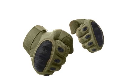 Takticzne rękawice dotykowe - rozmiar XL - khaki