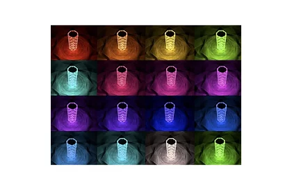 LED dotykowa lampa biurkowa RGB – Lampa Kryształowa Diamentowa