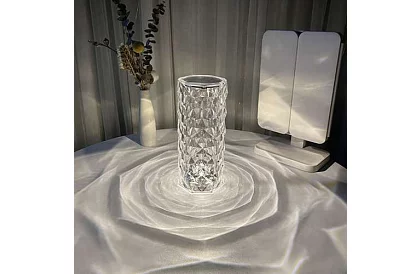 LED dotykowa lampa biurkowa RGB – Lampa Kryształowa Diamentowa