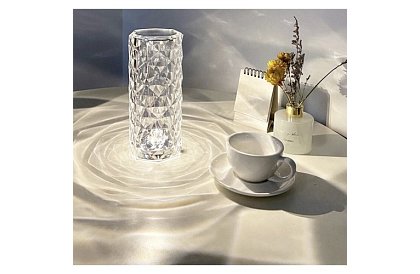 LED dotykowa lampa biurkowa RGB – Lampa Kryształowa Diamentowa