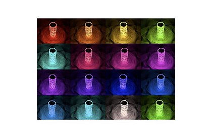 LED dotykowa lampa biurkowa RGB – Lampa Kryształowa Diamentowa