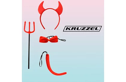 Kostium - akcesoria diabła - zestaw 4 części