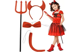 Kostium - akcesoria diabła - zestaw 4 części