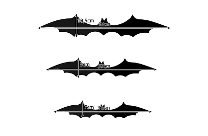 Zestaw 3 sztucznych nietoperzy na Halloween – 47, 37 i 31 cm