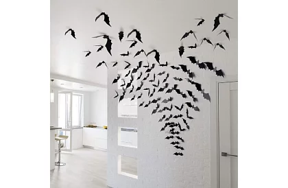 Zestaw 3 sztucznych nietoperzy na Halloween – 47, 37 i 31 cm