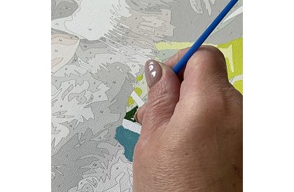 Malowanie według numerów - pies - 40x30 cm