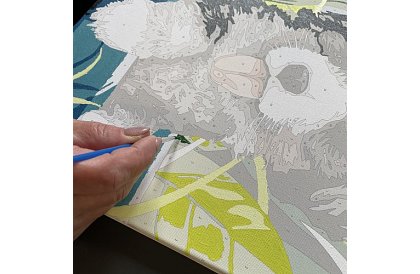 Malowanie według numerów - pies - 40x30 cm