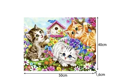 Malowanie według numerów - koty - 40x50 cm
