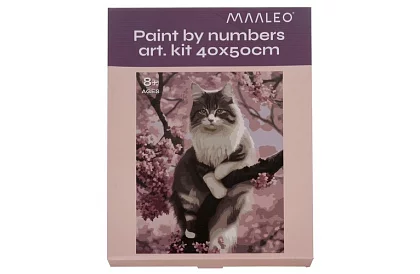Malowanie według numerów - kot - 40x50 cm
