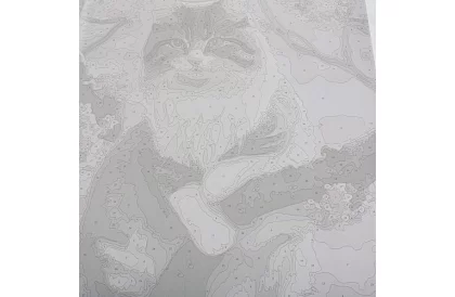 Malowanie według numerów - kot - 40x50 cm