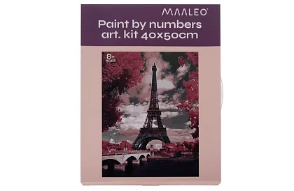 Malowanie według numerów - Wieża Eiffla - 40x50 cm