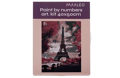 Malowanie według numerów - Wieża Eiffla - 40x50 cm