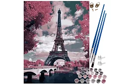 Malowanie według numerów - Wieża Eiffla - 40x50 cm