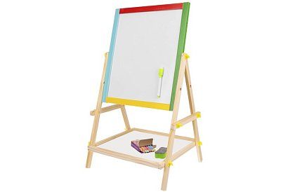 Dwustronna drewniana tablica dla dzieci