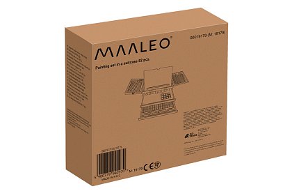 Zestaw malarski w drewnianej walizce – 83 elementy