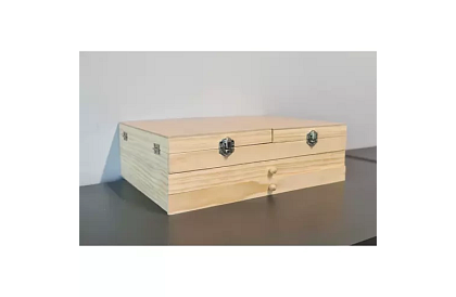 Zestaw malarski w drewnianej walizce – 83 elementy