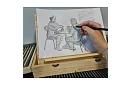 Zestaw malarski w drewnianej walizce – 83 elementy