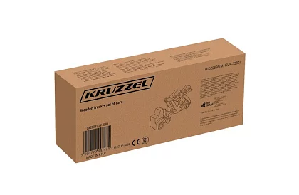 Drewniana ciężarówka do transportu samochodów z autkami