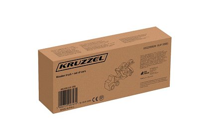 Drewniana ciężarówka do transportu samochodów z autkami