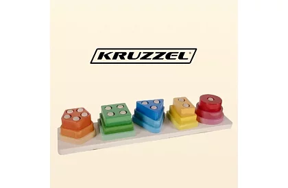 Drewniany sorter kształtów - układanka