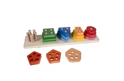 Drewniany sorter kształtów - układanka