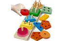 Drewniany sorter kształtów - układanka