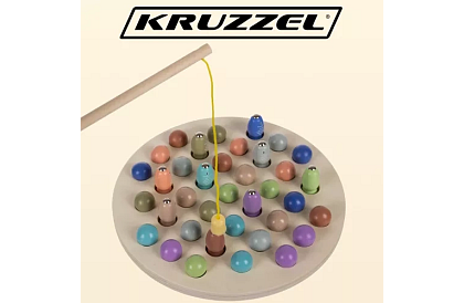 Drewniana gra magnetyczna - łapanie rybek