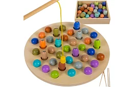 Drewniana gra magnetyczna - łapanie rybek