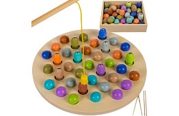 Drewniana gra magnetyczna - łapanie rybek