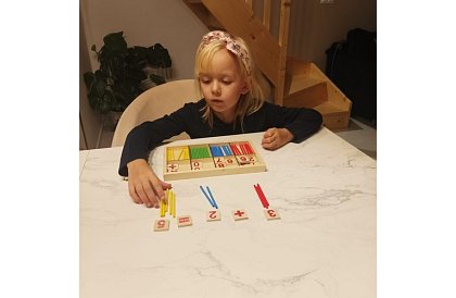 Drewniane edukacyjne liczydło matematyczne