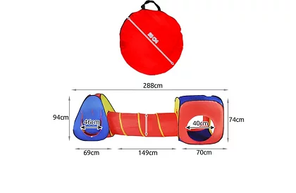 Namiot z tunelem - zjeżdżalnia 3 w 1