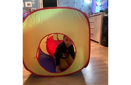 Namiot z tunelem - zjeżdżalnia 3 w 1