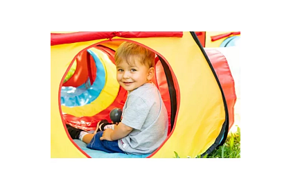 Namiot z tunelem - zjeżdżalnia 3 w 1