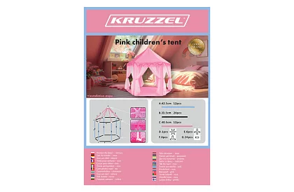 Dziecięcy różowy namiot – pałac 135 x 135 x 140 cm