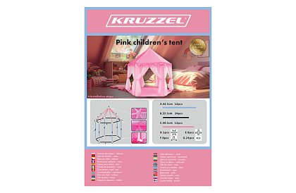 Dziecięcy różowy namiot – pałac 135 x 135 x 140 cm