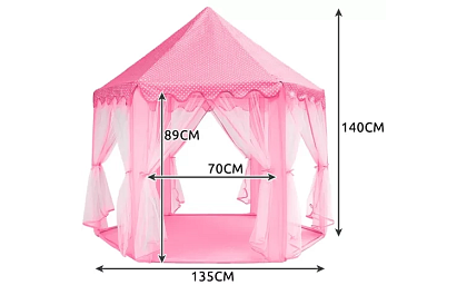 Dziecięcy różowy namiot – pałac 135 x 135 x 140 cm