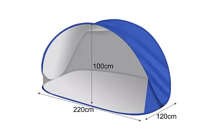 Duży samorozkładający się namiot plażowy – 220 × 120 × 100 cm