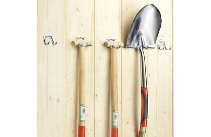 Metalowe wieszaki na narzędzia ogrodowe i warsztatowe – 20 szt.