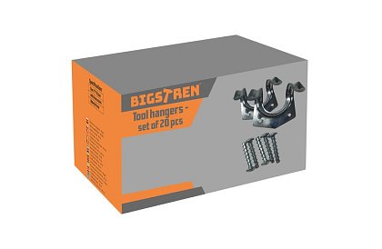 Metalowe wieszaki na narzędzia ogrodowe i warsztatowe – 20 szt.