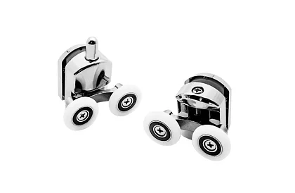 Kółka do drzwi przesuwnych kabin prysznicowych – 8 szt. - Chrom