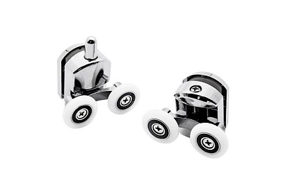 Kółka do drzwi przesuwnych kabin prysznicowych – 8 szt. - Chrom