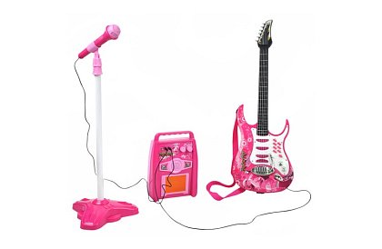 Zestaw muzyczny - Gitara + wzmacniacz + mikrofon