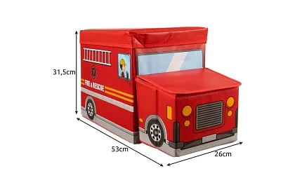 Box na zabawki - wóz strażacki